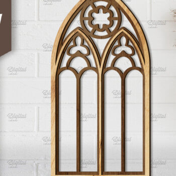 Intra απο ξύλο plywood 3mm-4mm πάχος - Πακέτο Gothic Window . Τρισδιάστατη  Δίασταση 30x20 cm INTRAFABR-87202665 - Image 6