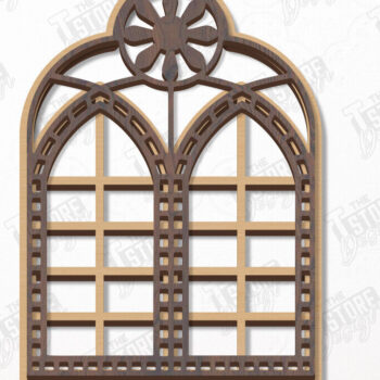 Intra απο ξύλο plywood 3mm-4mm πάχος - Πακέτο γοτθικών παραθύρων | Γοτθικό Στυλ|CNC Δίασταση 20x25 cm INTRAFABR-113774077 - Image 3