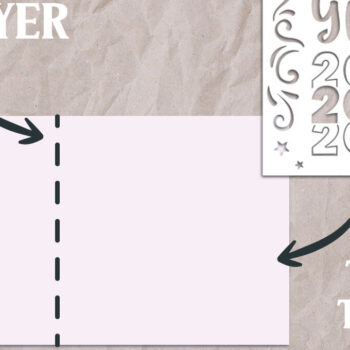 Intra απο ξύλο plywood 3mm-4mm πάχος - Grad 2023 Layered Papercut Card Δίασταση 20x20 cm INTRAFABR-68029861 - Image 2