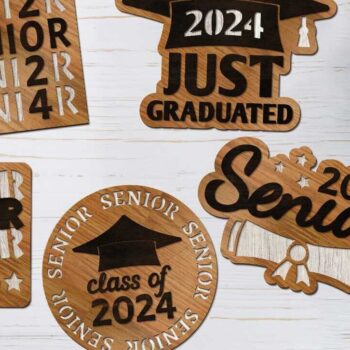 Intra απο ξύλο plywood 3mm-4mm πάχος - Graduating 2024 Set, Multilayer Template Δίασταση 10x10 cm INTRAFABR-94775136 - Image 1