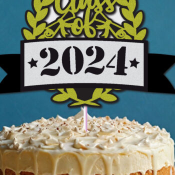 Intra απο ξύλο plywood 3mm-4mm πάχος - Graduation 2024 Cake Topper Δίασταση 20x20 cm INTRAFABR-103154843 - Image 2