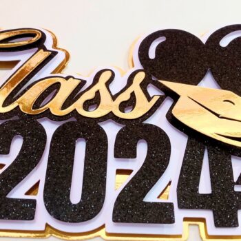 Intra απο ξύλο plywood 3mm-4mm πάχος - Graduation 2024 Cake Topper Δίασταση 20x20 cm INTRAFABR-103126532 - Image 3