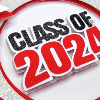 Intra απο ξύλο plywood 3mm-4mm πάχος - Graduation 2024 Cake Topper Δίασταση 20x20 cm INTRAFABR-103153231 - Image 1