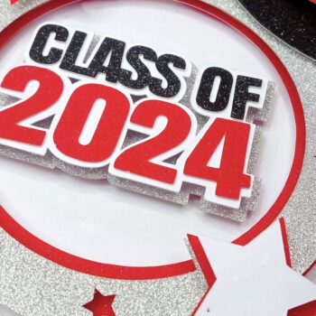 Intra απο ξύλο plywood 3mm-4mm πάχος - Graduation 2024 Cake Topper Δίασταση 20x20 cm INTRAFABR-103153231 - Image 4