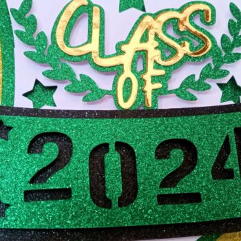 Intra απο ξύλο plywood 3mm-4mm πάχος - Graduation 2024 Cake Topper Δίασταση 20x20 cm INTRAFABR-103082128 - Image 2