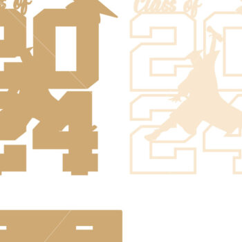 Intra απο ξύλο plywood 3mm-4mm πάχος - Διακοσμητική  Graduation 2024 Δίασταση 5x6 cm INTRAFABR-98863690 - Image 6