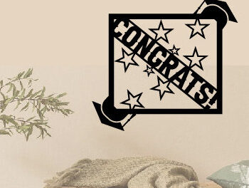 Intra απο ξύλο plywood 3mm-4mm πάχος - Graduation 2024 Laser Metal Wall Bundle Δίασταση 6x6 cm INTRAFABR-97384528 - Image 4