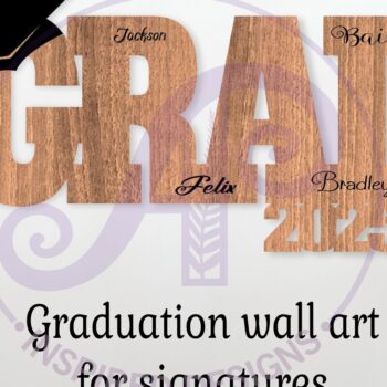 Intra απο ξύλο plywood 3mm-4mm πάχος - Graduation 2025 Signature Wall Signature. Δίασταση 30x20 cm INTRAFABR-118442645 - Image 1