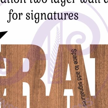 Intra απο ξύλο plywood 3mm-4mm πάχος - Graduation 2025 Signature Wall Signature. Δίασταση 30x20 cm INTRAFABR-118442645 - Image 5