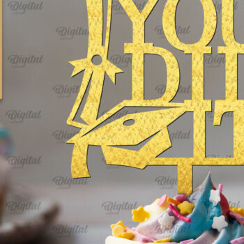 Intra απο ξύλο plywood 3mm-4mm πάχος - Κοπή Laser Topper Topper Graduation Cake Δίασταση 30x20 cm INTRAFABR-95252213 - Image 1