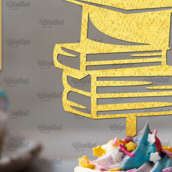 Intra απο ξύλο plywood 3mm-4mm πάχος - Κοπή Laser Topper Topper Graduation Cake Δίασταση 30x20 cm INTRAFABR-95252245 - Image 1
