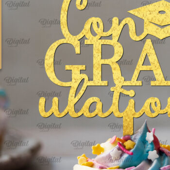 Intra απο ξύλο plywood 3mm-4mm πάχος - Κοπή Laser Topper Topper Graduation Cake Δίασταση 30x20 cm INTRAFABR-95252275 - Image 1