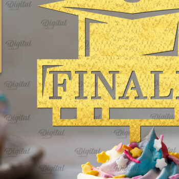 Intra απο ξύλο plywood 3mm-4mm πάχος - Κοπή Laser Topper Topper Graduation Cake Δίασταση 30x20 cm INTRAFABR-95252297 - Image 1