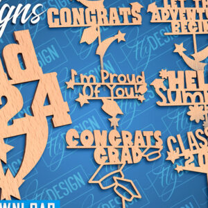 Intra απο ξύλο plywood 3mm-4mm πάχος - Αποφοίτηση Topper Cake Laser Cut | CNC Δίασταση 30x20 cm INTRAFABR-93004116