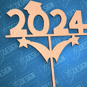 Intra απο ξύλο plywood 3mm-4mm πάχος - Αποφοίτηση Topper Cake Laser Cut | CNC Δίασταση 30x20 cm INTRAFABR-93004116 - Image 9