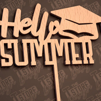 Intra απο ξύλο plywood 3mm-4mm πάχος - Αποφοίτηση Topper Cake Laser Cut | CNC Δίασταση 30x20 cm INTRAFABR-93165048 - Image 1