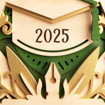 Intra απο ξύλο plywood 3mm-4mm πάχος - Graduation Cap Wall Art 3D Layered  Δίασταση 40x50 cm INTRAFABR-64585817 - Image 3