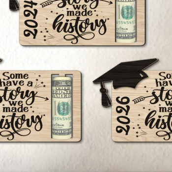 Intra απο ξύλο plywood 3mm-4mm πάχος - Συγχαρητήρια αποφοίτησης Κάτοχος χρημάτων Δίασταση 20x20 cm INTRAFABR-96276504 - Image 2