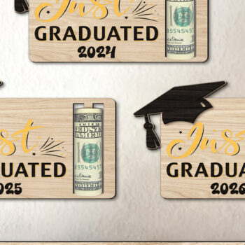 Intra απο ξύλο plywood 3mm-4mm πάχος - Συγχαρητήρια αποφοίτησης Κάτοχος χρημάτων Δίασταση 20x20 cm INTRAFABR-96276504 - Image 3