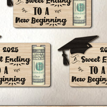 Intra απο ξύλο plywood 3mm-4mm πάχος - Συγχαρητήρια αποφοίτησης Κάτοχος χρημάτων Δίασταση 20x20 cm INTRAFABR-96276504 - Image 8