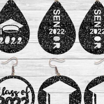 Intra απο ξύλο plywood 3mm-4mm πάχος - Πακέτο Σκουλαρίκια αποφοίτησης  2022 Δίασταση 3x3 cm INTRAFABR-31709538 - Image 1