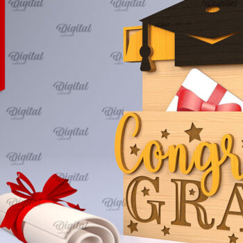 Intra απο ξύλο plywood 3mm-4mm πάχος - Δωροθήκη αποφοίτησης με λέιζερ Δίασταση 30x20 cm INTRAFABR-96203191 - Image 1