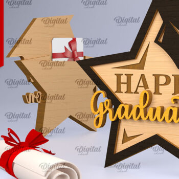 Intra απο ξύλο plywood 3mm-4mm πάχος - Πακέτο κατόχων δωροκάρτας αποφοίτησης Δίασταση 30x20 cm INTRAFABR-96206054 - Image 9