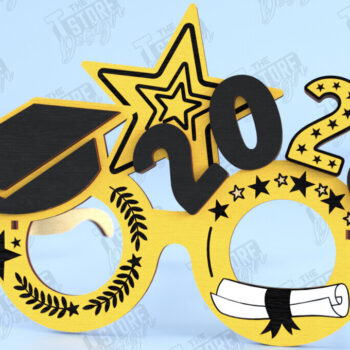 Intra απο ξύλο plywood 3mm-4mm πάχος - Γυαλιά Αποφοίτησης | Γυαλιά πάρτι | CNC Δίασταση 20x20 cm INTRAFABR-118752601 - Image 1