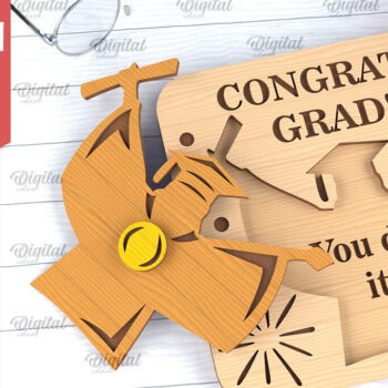 Intra απο ξύλο plywood 3mm-4mm πάχος - Ευχετήρια κάρτα αποφοίτησης Δίασταση 10x15 cm INTRAFABR-94767007 - Image 1