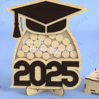 Intra απο ξύλο plywood 3mm-4mm πάχος - Βιβλίο επισκεπτών αποφοίτησης | Grad 2025 | CNC Δίασταση 20x20 cm INTRAFABR-118951476 - Image 1