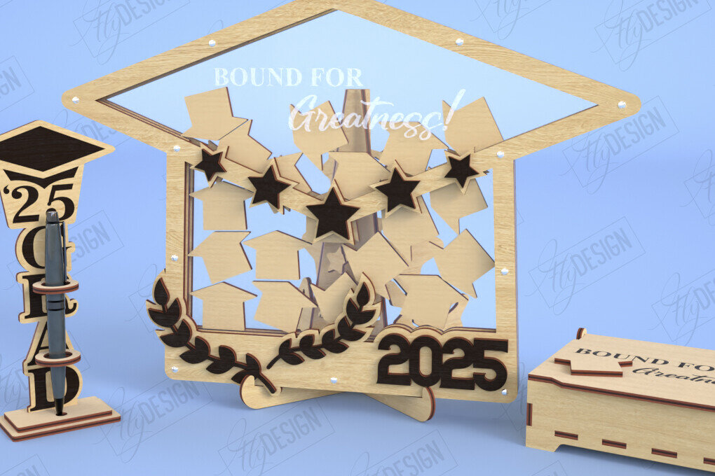 Intra απο ξύλο plywood 3mm-4mm πάχος - Βιβλίο επισκεπτών αποφοίτησης | Grad 2025 | CNC Δίασταση 20x20 cm INTRAFABR-118951480