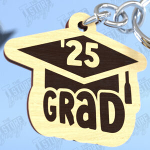 Intra απο ξύλο plywood 3mm-4mm πάχος - Μπρελόκ αποφοίτησης | Grad 2025 | Μπρελόκ Δίασταση 4x4 cm INTRAFABR-118945399