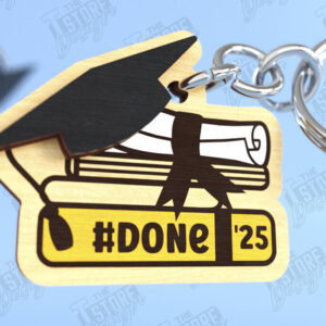 Intra απο ξύλο plywood 3mm-4mm πάχος - Μπρελόκ αποφοίτησης | Grad 2025 | Μπρελόκ Δίασταση 4x4 cm INTRAFABR-118945401