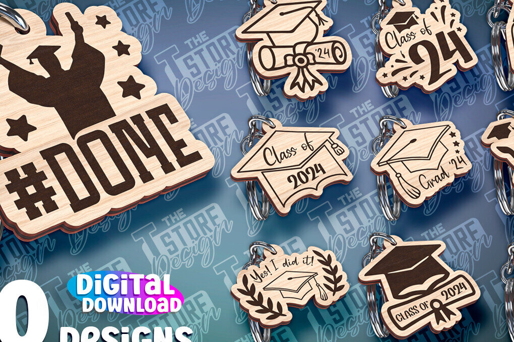 Intra απο ξύλο plywood 3mm-4mm πάχος - Αποφοίτηση Μπρελόκ με λέιζερ | Σχολείο Δίασταση 4x4 cm INTRAFABR-93704362