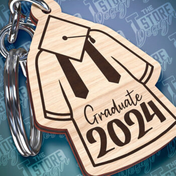 Intra απο ξύλο plywood 3mm-4mm πάχος - Αποφοίτηση Μπρελόκ με λέιζερ | Σχολείο Δίασταση 4x4 cm INTRAFABR-93704362 - Image 2