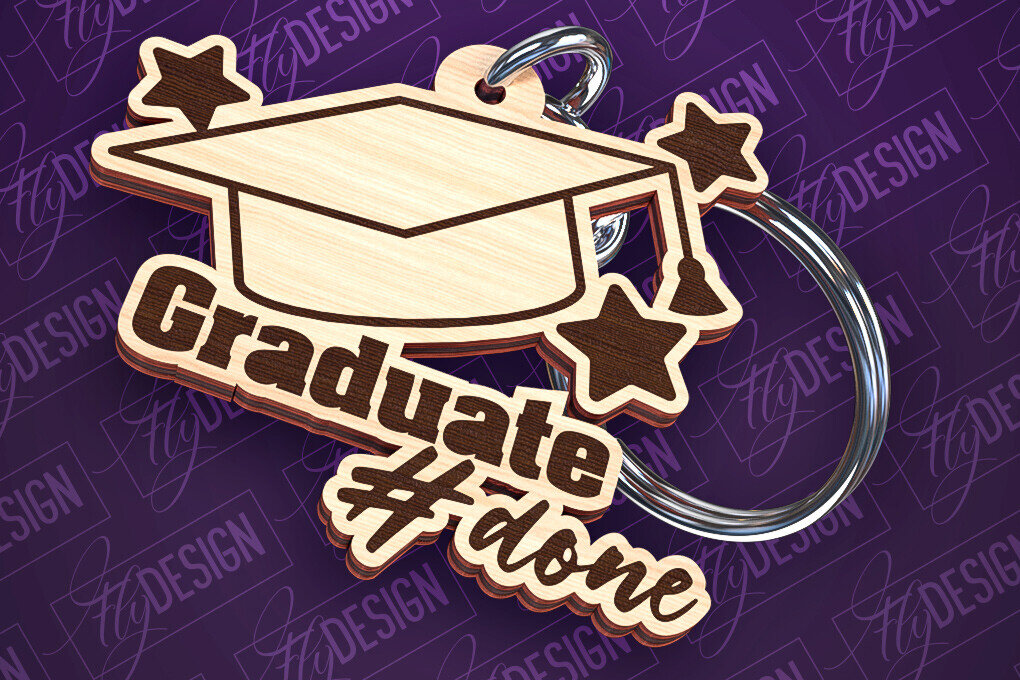 Intra απο ξύλο plywood 3mm-4mm πάχος - Αποφοίτηση Μπρελόκ με λέιζερ | Σχολείο Δίασταση 4x4 cm INTRAFABR-93521213