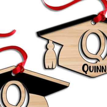 Intra απο ξύλο plywood 3mm-4mm πάχος - Στολίδι Graduation Cut Letter Q Δίασταση 6x6 cm INTRAFABR-115927289 - Image 1