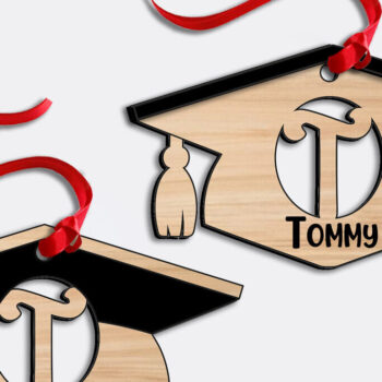 Intra απο ξύλο plywood 3mm-4mm πάχος - Στολίδι γράμματος Τ αποφοίτησης με λέιζερ Δίασταση 6x6 cm INTRAFABR-116038279 - Image 3