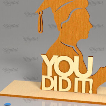 Intra απο ξύλο plywood 3mm-4mm πάχος - Αποφοίτηση LaserCut. Πινακίδα αποφοίτησης  Δίασταση 30x20 cm INTRAFABR-95187981 - Image 1