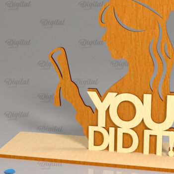 Intra απο ξύλο plywood 3mm-4mm πάχος - Αποφοίτηση LaserCut. Πινακίδα αποφοίτησης  Δίασταση 30x20 cm INTRAFABR-95188037 - Image 1