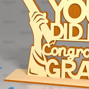 Intra απο ξύλο plywood 3mm-4mm πάχος - Αποφοίτηση LaserCut. Πινακίδα αποφοίτησης  Δίασταση 30x20 cm INTRAFABR-95188122 - Image 1