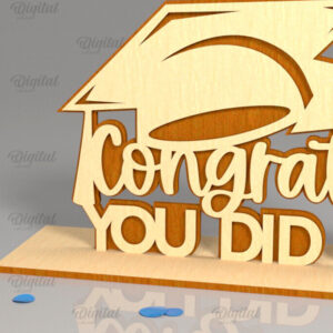 Intra απο ξύλο plywood 3mm-4mm πάχος - Αποφοίτηση LaserCut. Πινακίδα αποφοίτησης  Δίασταση 30x20 cm INTRAFABR-95187510