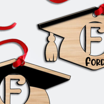 Intra απο ξύλο plywood 3mm-4mm πάχος - Γράμμα αποφοίτησης F Διακοσμητικό λέιζερ  Δίασταση 30x20 cm INTRAFABR-115914460 - Image 2