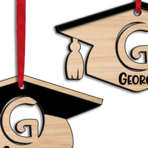 Intra απο ξύλο plywood 3mm-4mm πάχος - Γράμμα αποφοίτησης G Στολίδι  Laser Δίασταση 6x6 cm INTRAFABR-115914508