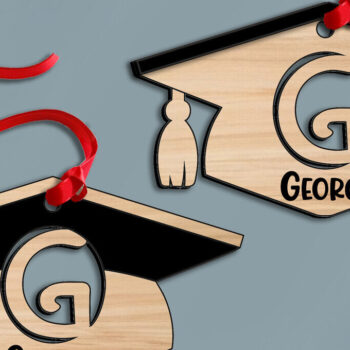 Intra απο ξύλο plywood 3mm-4mm πάχος - Γράμμα αποφοίτησης G Στολίδι  Laser Δίασταση 6x6 cm INTRAFABR-115914508 - Image 3