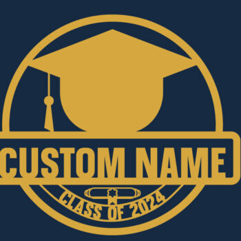 Intra απο ξύλο plywood 3mm-4mm πάχος - Μεταλλική Πινακίδα Αποφοίτησης - Μονόγραμμα-λέιζερ Δίασταση 40x50 cm INTRAFABR-99893714 - Image 2