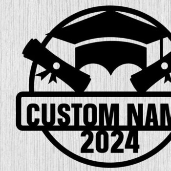 Intra απο ξύλο plywood 3mm-4mm πάχος - Μεταλλική Πινακίδα Αποφοίτησης - Μονόγραμμα-λέιζερ Δίασταση 40x50 cm INTRAFABR-99893210 - Image 1