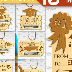 Intra απο ξύλο plywood 3mm-4mm πάχος - Κάρτα αποφοίτησης με λέιζερ Δίασταση 30x20 cm INTRAFABR-95172932