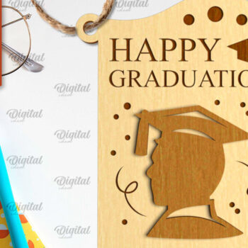 Intra απο ξύλο plywood 3mm-4mm πάχος - Κάρτα αποφοίτησης με λέιζερ Δίασταση 30x20 cm INTRAFABR-95172932 - Image 9