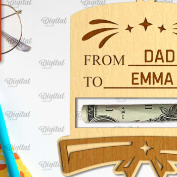 Intra απο ξύλο plywood 3mm-4mm πάχος - Κάρτα αποφοίτησης με λέιζερ Δίασταση 30x20 cm INTRAFABR-95172870 - Image 1